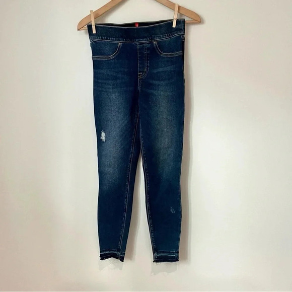 Spanx Distressed Ankle Skinny Jeans Medium  Wash - Picture 5 of 9